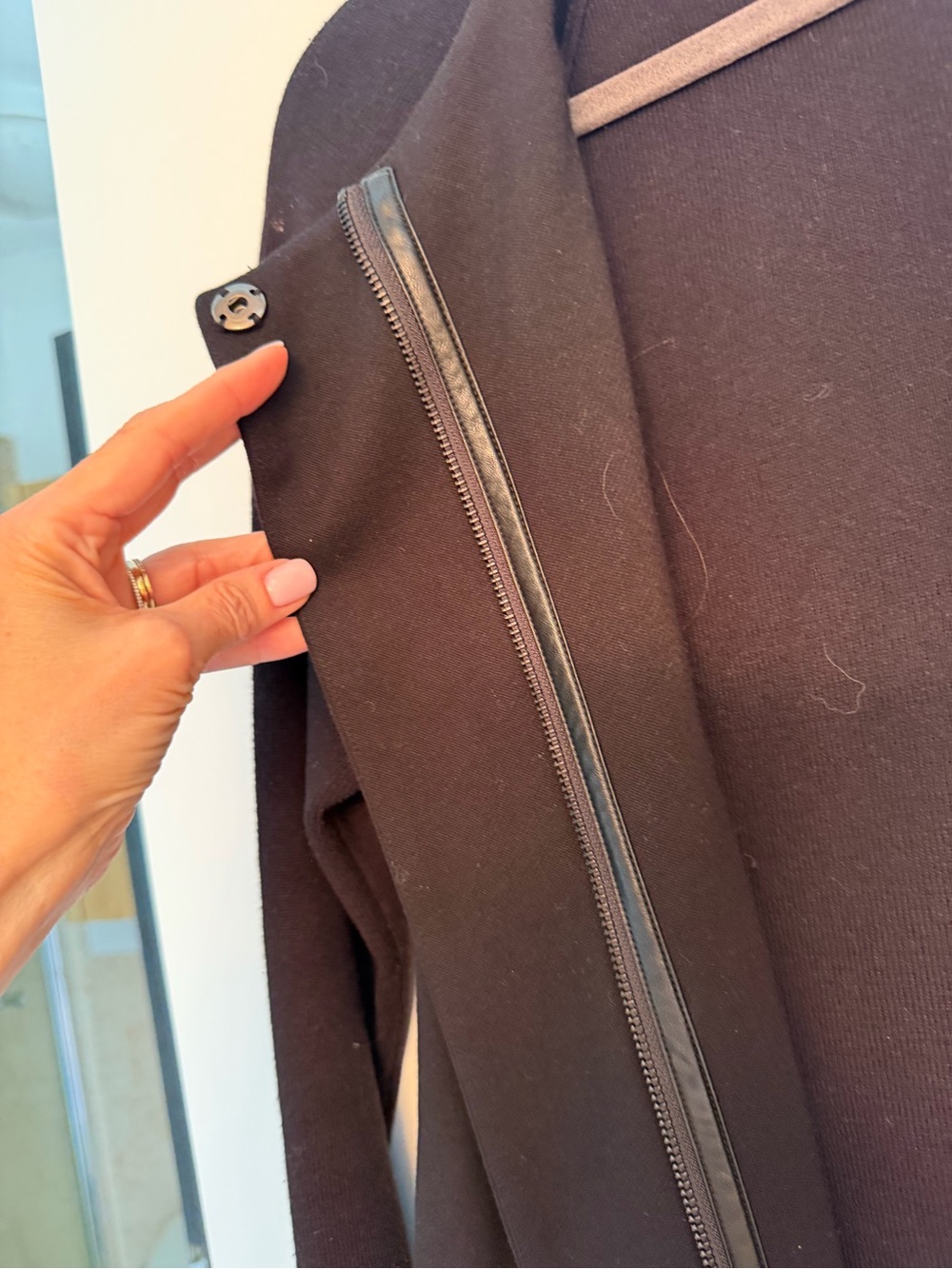 CAbi Black Long Sleeve Open Front Sweater Coat - Picture 3 of 6